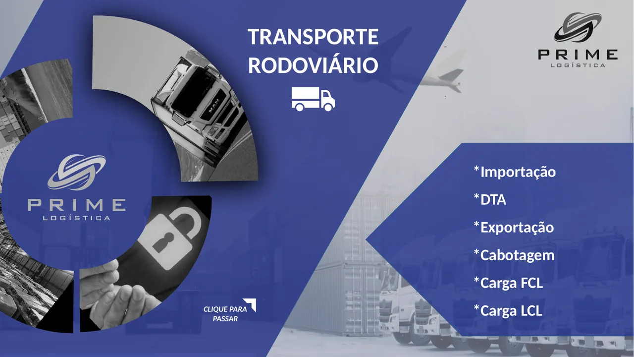 Apresentação internacional Prime Logística - Transporte rodoviário